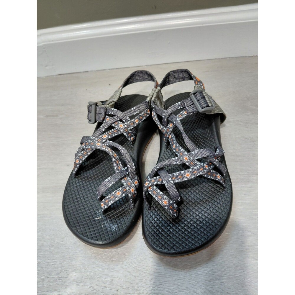 Chaco ZX2 Creed Gray Print Strap Floral Sandals Sz 5 Great - Picture 10 of 10